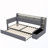Twin Size LED Light Upholstery Daybed With Storage Footstool And Trundle And USB Charging-284311995-284311989