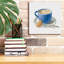 «Wake Up Coffee 1 Linen Classic Blue» par Danhui Nai, art mural sur toile-1428901647