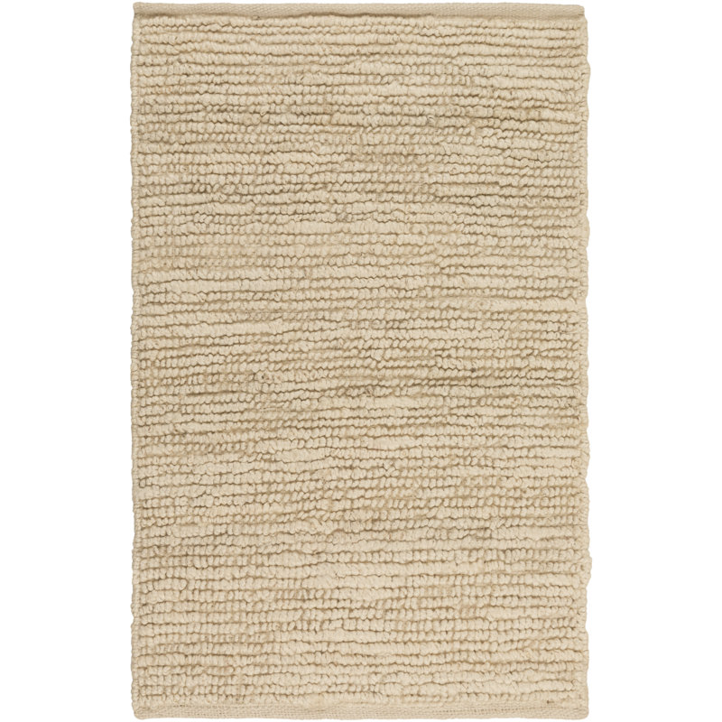 Tapis ivoire tissé à la main Khaja, Rectangle de 10 pi x 14 pi