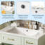 [Petit meuble-lavabo moderne 30 po] Lavabo en céramique | Portes à fermeture en douceur | Tiroirs profonds et standards | Rangement compact élégant