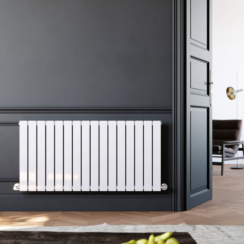 Sydnee Horizontal Designer Radiator, White, 60cm H x 121.6cm W x 4.9cm D