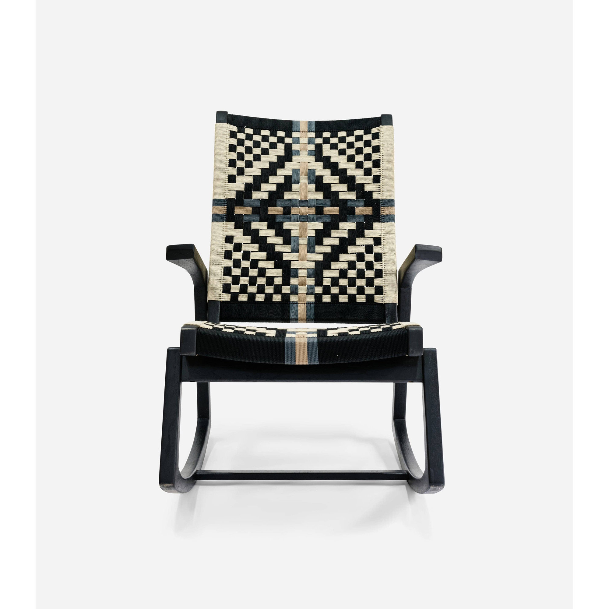 Amador Rocking Chair, Colonial Pattern, Black