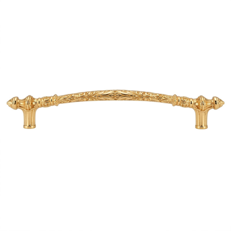 EDGAR BEREBI BELLEVIEW 8" CENTER TO CENTER SMALL APPLIANCE PULL IN SATIN GOLD PLATE, SATIN GOLD