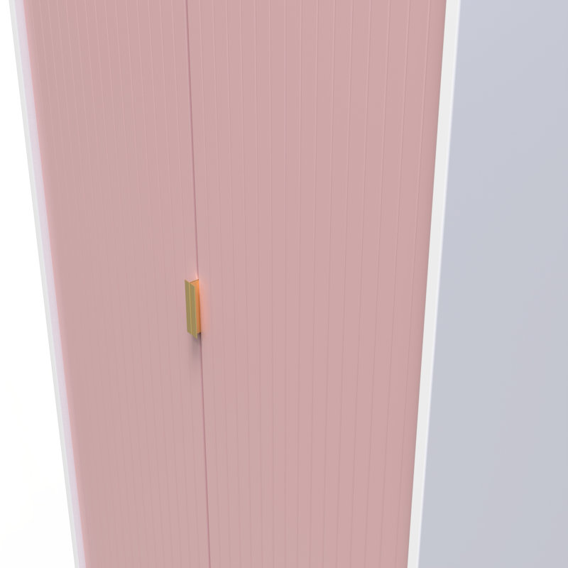 Beranda Manufactured Wood Wardrobe, Pink/White