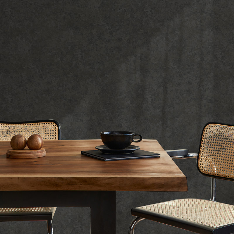 Superfresco Easy Organics Plain Textured Wallpaper, Black