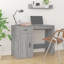 Latitude Run Desk With Cabinet Engineered Wood-702174246