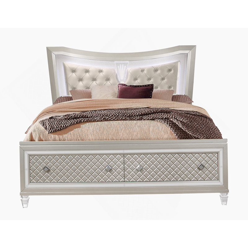 Lit très grand avec champagne Cross Glam