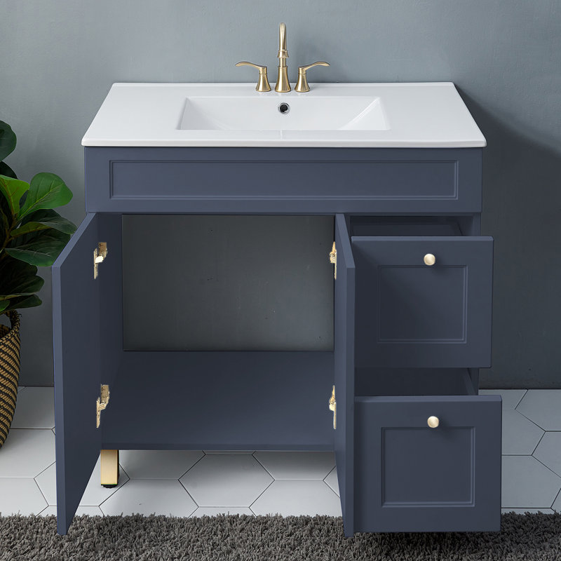 Ensemble de meuble-lavabo simple 36 po avec rangement Quadira