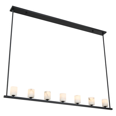 Rashana 7 Light Matte Black Chandelier
