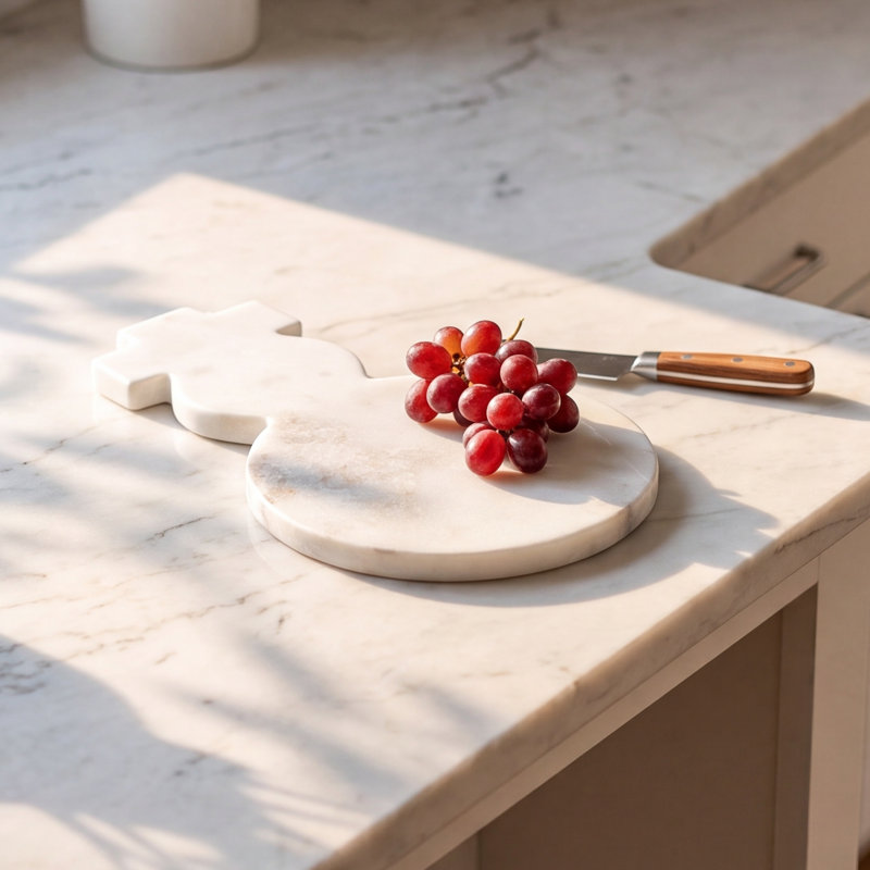 Marble Snowman Shaped Spoon Rest