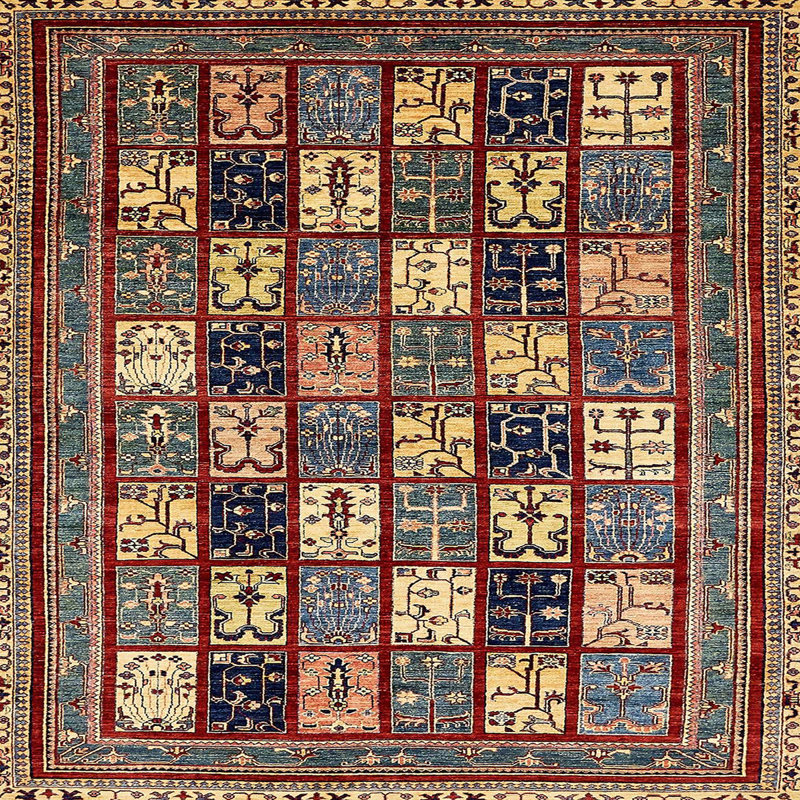 Abstract Indoor Rug, Square 6'