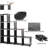 10-Cube Storage Organizer Rack, Staircase Organizer Modular Book...