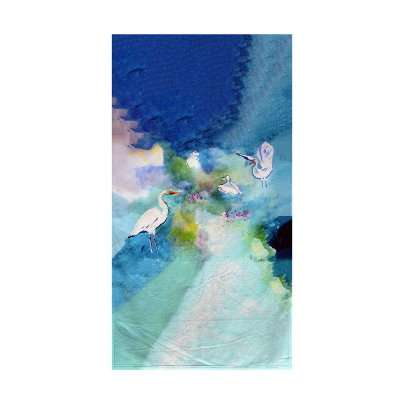 Serviette de plage Orsi Three Egrets