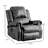 Aidin 38.19" Wide Top Leather Power Recliner Brass Nail Decoration Massage Heating (Set of 4)-90802637