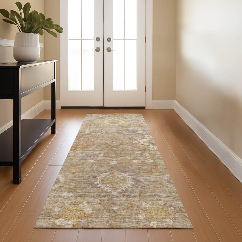 Premium Machine Washable Mayfield AMF1927 Global Rug, Runner 2'3" x 7'6"