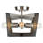 Valenzuela 4 Lamp Square Nickel Metal Semi-Flush