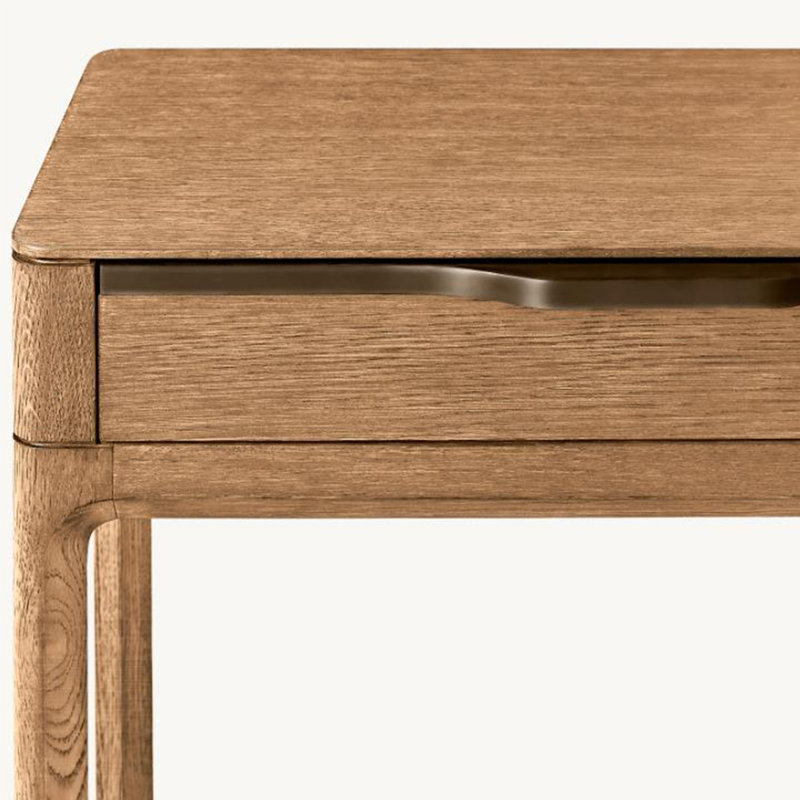 Console avec tiroirs, Bois naturel
