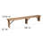 Aleksandra 8' x 12" Commercial Grade Rustic Solid Pine 3 Leg Folding Bench -1424921560