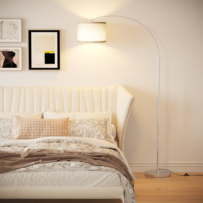 Nalayiah 74.4'' Arc/Arched Floor Lamp, Silver