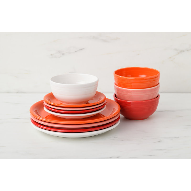 Shop Mixed Sets Fiesta Sunset Horizon Bistro Coupe 12-Piece Dinnerware Set, Service for 4
