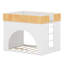 Lit superposé avec éclairage DEL modulaire et silhouette semi-circulaire pour chambres d'enfants modernes-499202386-499202387