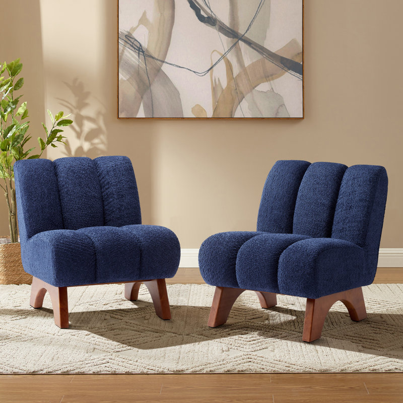 Brinlei 64cm Wide Tufted Lounge Chair, Blue