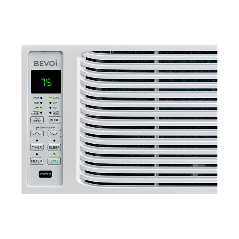 Climatiseur de fenêtre Bevoi 5 000 BTU avec télécommande 115 V en blanc