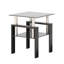Table de bout moderne en verre trempé 1 pièce, table de bout, table carrée pour le salon-132396043-132396047