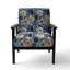 Chaise d'appoint florale Cobalt-6885880