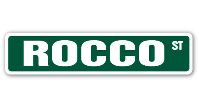 Plaque de rue Rocco en plastique robuste 4 po x 18 po