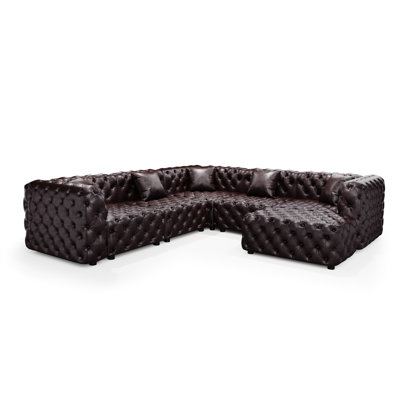 Modular Sectional Sofa with Handcrafted Tufting
