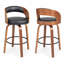 Tabouret de comptoir pivotant moderne de 26 po avec cadre en bois cintré-572163346-763709909