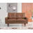 Faux Leather Square Arm Loveseat-81892248-118588785