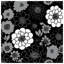 Couvre-lit matelassé à imprimé floral noir toutes tailles-126079076