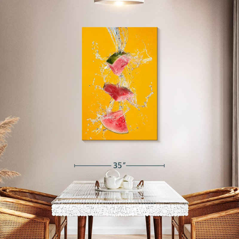 Yarlin Watermelon Splash, 45" H x 30" W