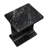 20" Black Marble Pedestal End Table