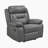 Sitz 40" Transitional Genuine Leather Manual Recliner-946362582