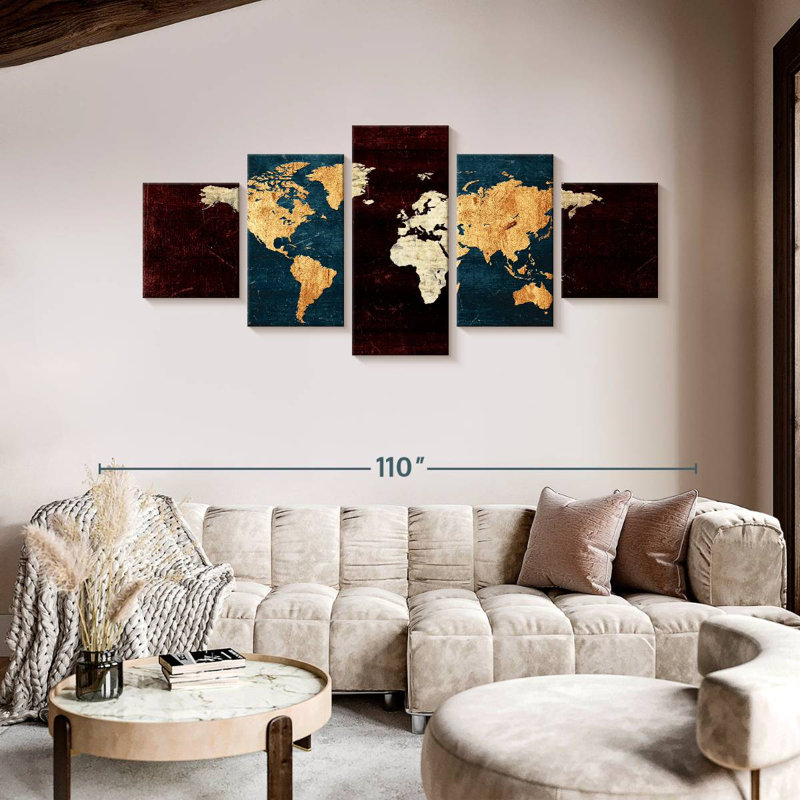 Aged World Map XV
