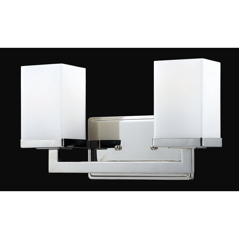 Éclairage pour salle de bain à intensité variable 2 lumières Flanigan, Chrome