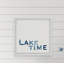 Reproduction d’art textuel sur papier encadrée « lake time »-864303707