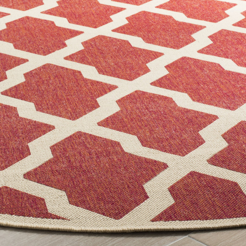 Ferrill 100 Performance Geometric Rug, Round 6'7"