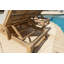 Ensemble de chaise longue inclinable en bois d'acacia massif avec coussins et table Darnecia