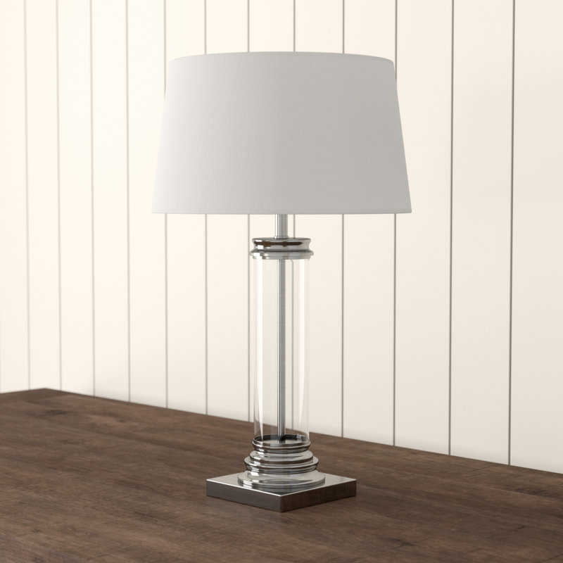 Aslan Table Lamp, Satin Silver