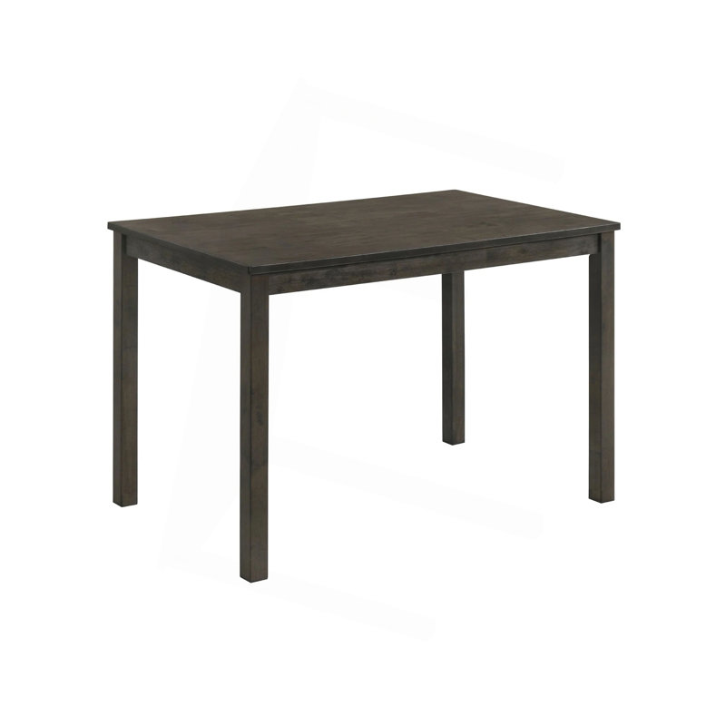 Table de salle à manger Meul, plateau rectangulaire de 43 pouces, pieds en bois gris-brun