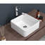 Lavabo de salle de bain vasque carrée 15X15 pouces en céramique blanche