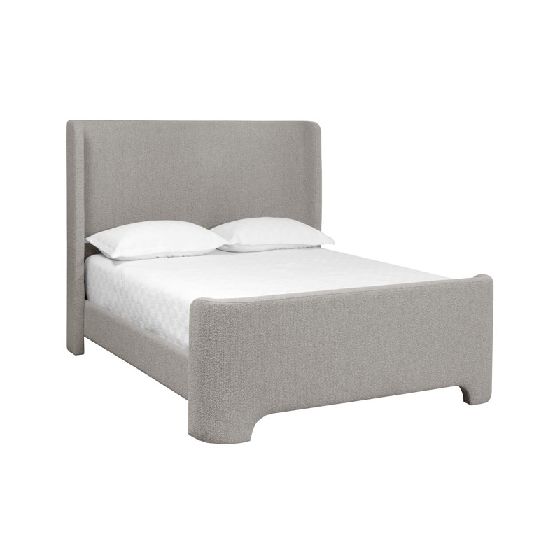 Ives Upholstered Wingback Bed, Copenhagen White, Queen