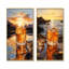 Ensemble de 2 impressions sur toile Whiskey On The Beach Horizon-102570021-102570017