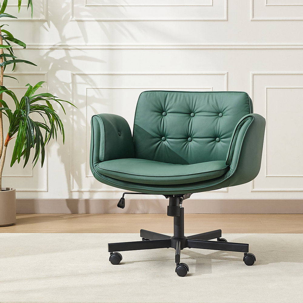 Office Chair with Lumbar Support, Black, Green
