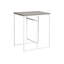 Table de salle à manger, rectangulaire, 32 po, petit, comptoir, stratifié gris, métal blanc, contemporain, moderne-591918570