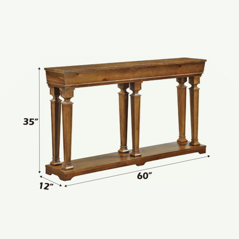 Garrison Oak Finish Console Table